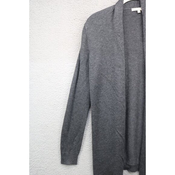 Joan Vass Long Sleeve Open Front Cardigan-Cashmere Blend-Size Medium - Picture 3 of 11